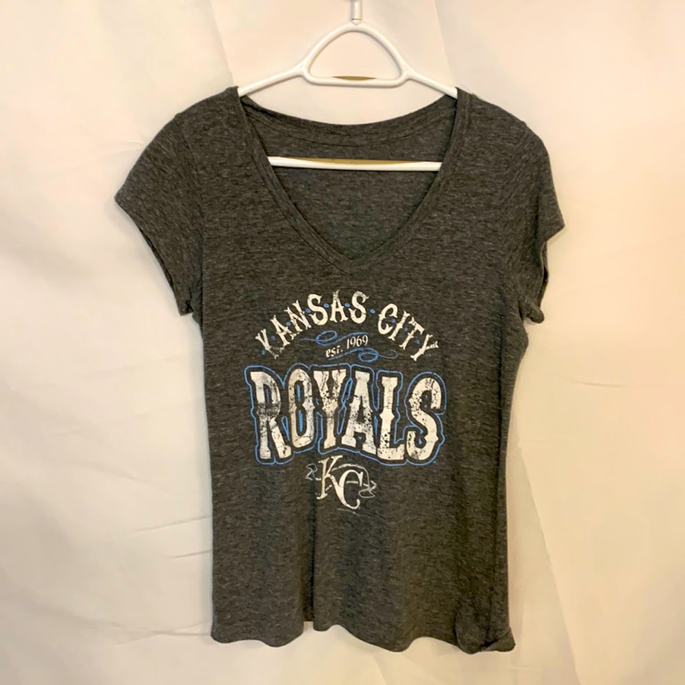 Kansas City Royals Gray V-neck‎ Size Large